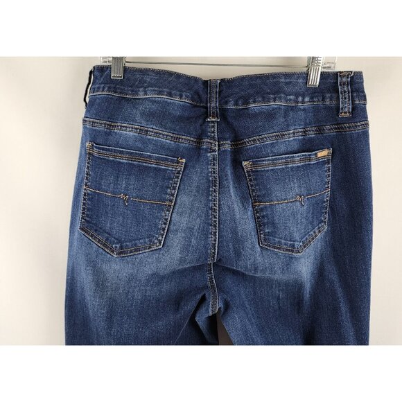 Melissa McCarthy Jeans Womens Plus 16W Blue Distressed Skinny Jeans - Picture 10 of 12